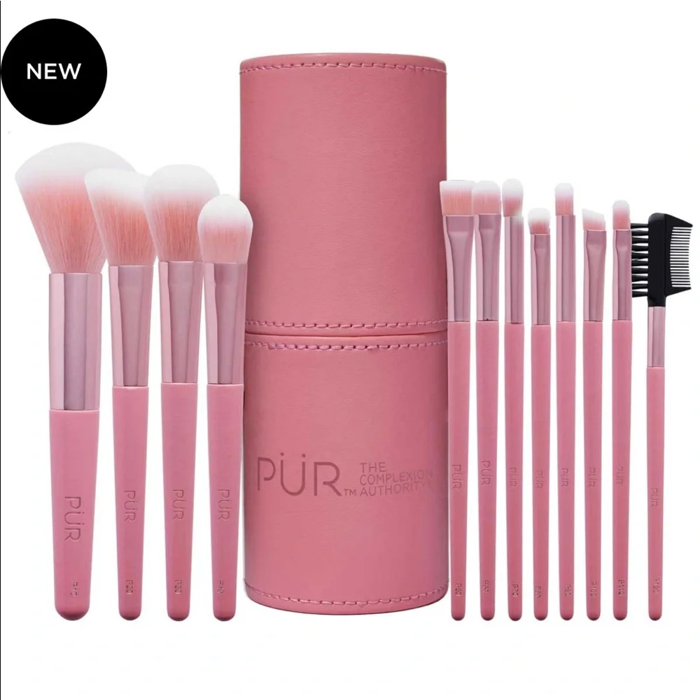 PUR Signature Travel Essentials Pink Brush Set $49 CLEAN BEAUTY NIP